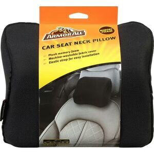 ARMOR ALL Car Seat Black NECK PILLOW Rest Support Cushion Memory Foam Pillow NEW
